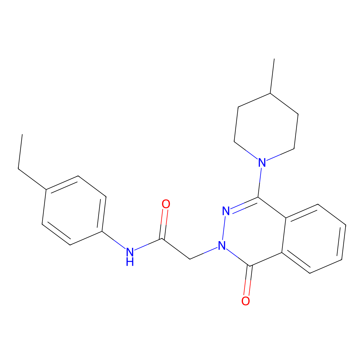 N-(4-ethylphenyl)-2-[4-(4-methylpiperidin-1-yl)-1-oxo-1,2-dihydrophthalazin-2-yl]acetamide molecular structure, CAS 1115930-28-3