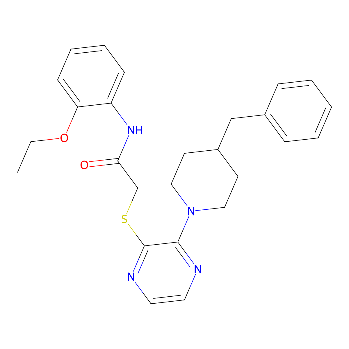 2-{[3-(4-benzylpiperidin-1-yl)pyrazin-2-yl]sulfanyl}-N-(2-ethoxyphenyl)acetamide molecular structure, CAS 1115931-83-3