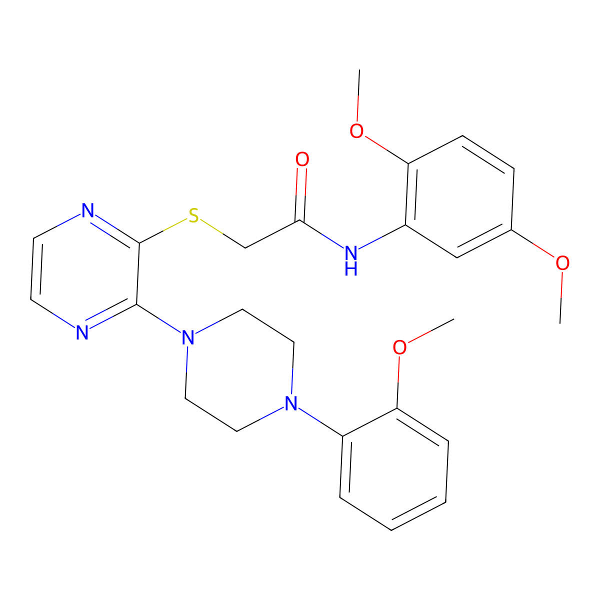 N-(2,5-dimethoxyphenyl)-2-({3-[4-(2-methoxyphenyl)piperazin-1-yl]pyrazin-2-yl}sulfanyl)acetamide molecular structure, CAS 1115931-92-4