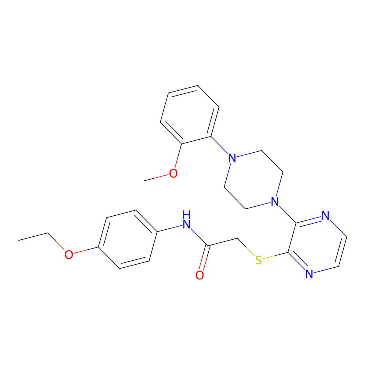 N-(4-ethoxyphenyl)-2-({3-[4-(2-methoxyphenyl)piperazin-1-yl]pyrazin-2-yl}sulfanyl)acetamide molecular structure, CAS 1115931-93-5