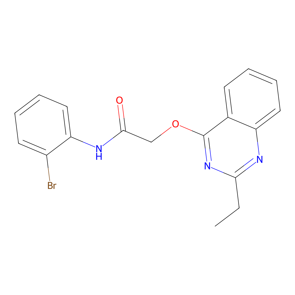 N-(2-bromophenyl)-2-[(2-ethylquinazolin-4-yl)oxy]acetamide molecular structure, CAS 1115933-40-8