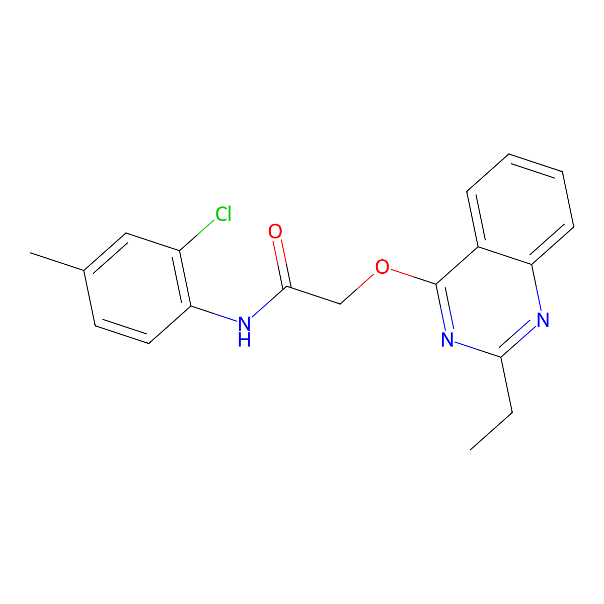 N-(2-chloro-4-methylphenyl)-2-[(2-ethylquinazolin-4-yl)oxy]acetamide molecular structure, CAS 1115933-42-0