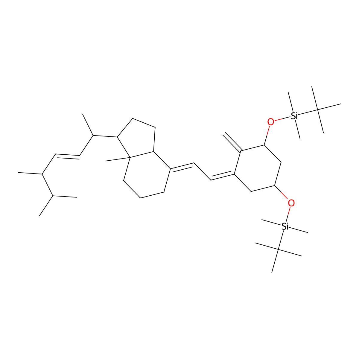 [[(1a,3b,5E,7E,22E)-9,10-Secoergosta-5,7,10(19),22-tetraene-1,3-diyl]bis(oxy)]bis[(1,1-dimethylethyl)dimethylsilane] molecular structure, CAS 111594-58-2
