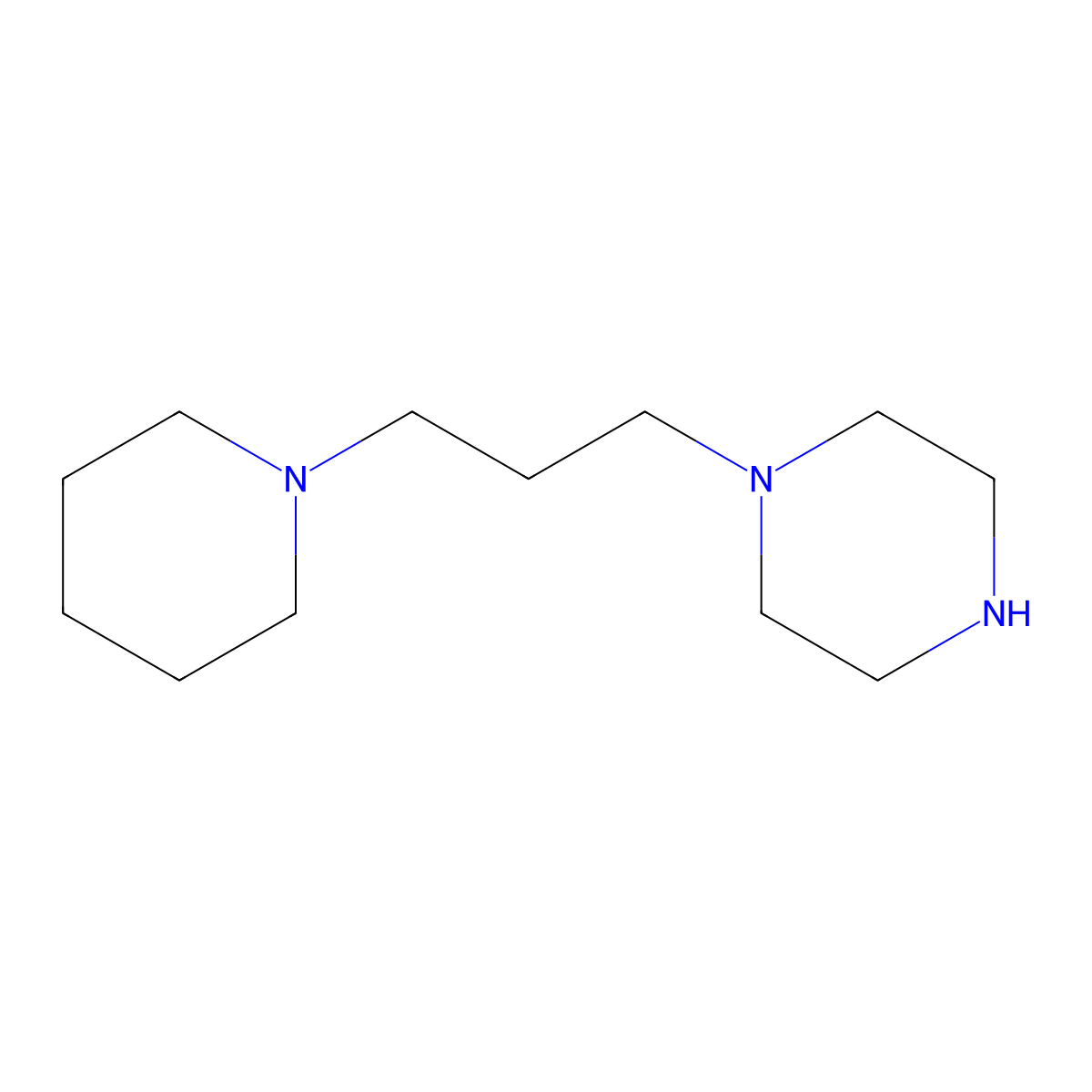 1-(3-Piperidinopropyl)piperazine molecular structure, CAS 111594-93-5