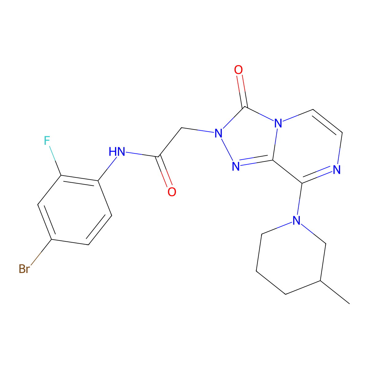 N-(4-bromo-2-fluorophenyl)-2-[8-(3-methylpiperidin-1-yl)-3-oxo[1,2,4]triazolo[4,3-a]pyrazin-2(3H)-yl]acetamide molecular structure, CAS 1115947-59-5