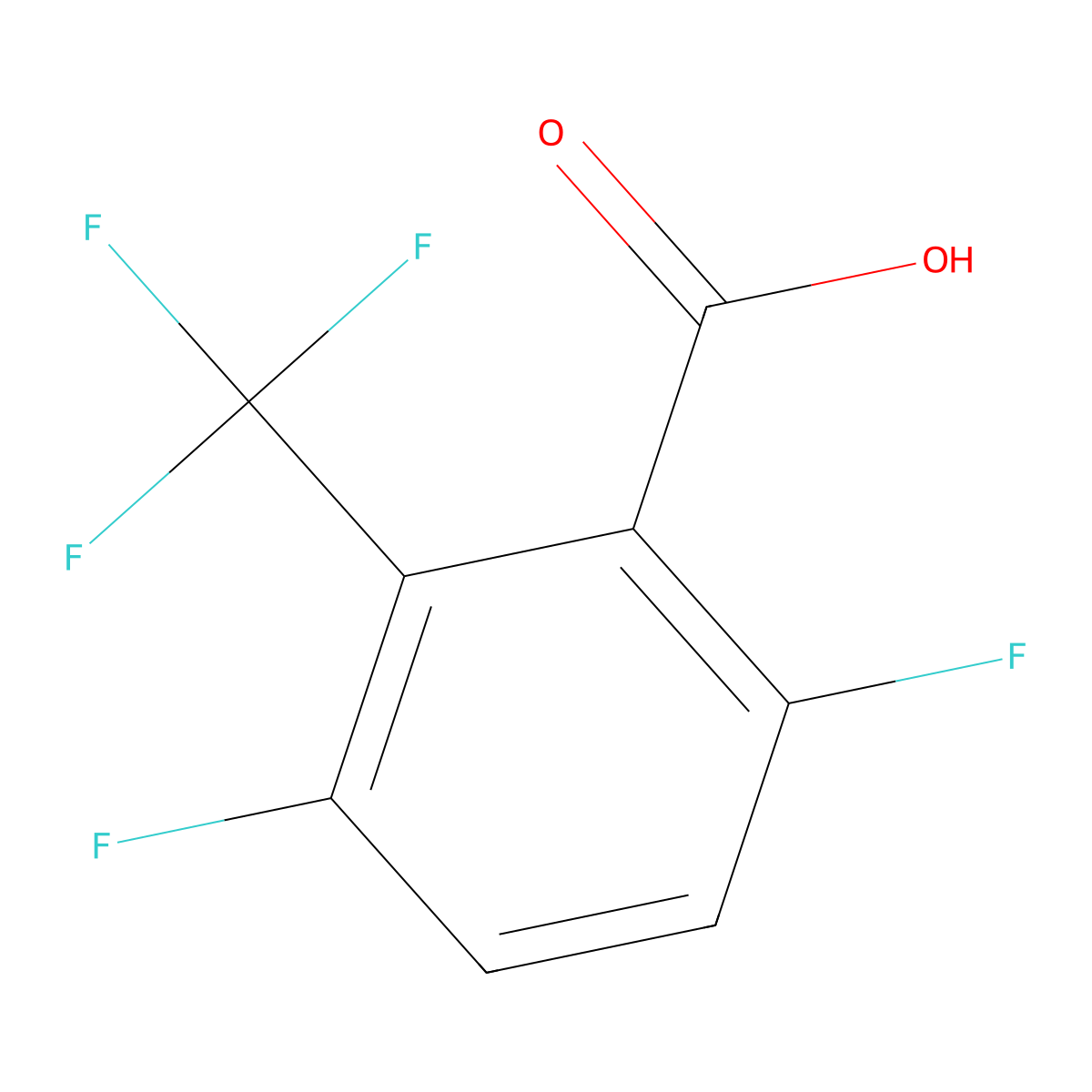 3,6-Difluoro-2-(trifluoromethyl)benzoic acid molecular structure, CAS 111595-72-3