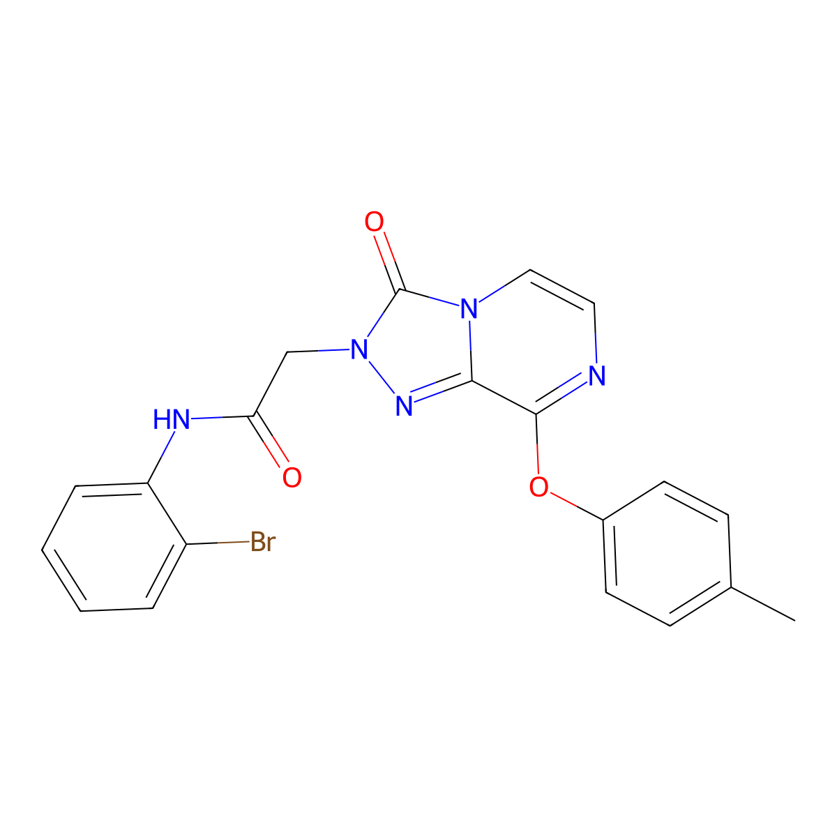 N-(2-bromophenyl)-2-(3-oxo-8-(p-tolyloxy)-[1,2,4]triazolo[4,3-a]pyrazin-2(3H)-yl)acetamide molecular structure, CAS 1115959-73-3