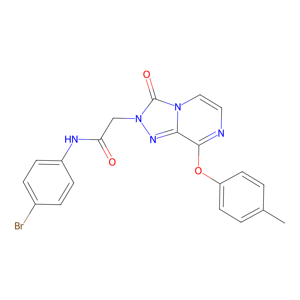 N-(4-bromophenyl)-2-[8-(4-methylphenoxy)-3-oxo-2H,3H-[1,2,4]triazolo[4,3-a]pyrazin-2-yl]acetamide molecular structure, CAS 1115959-75-5