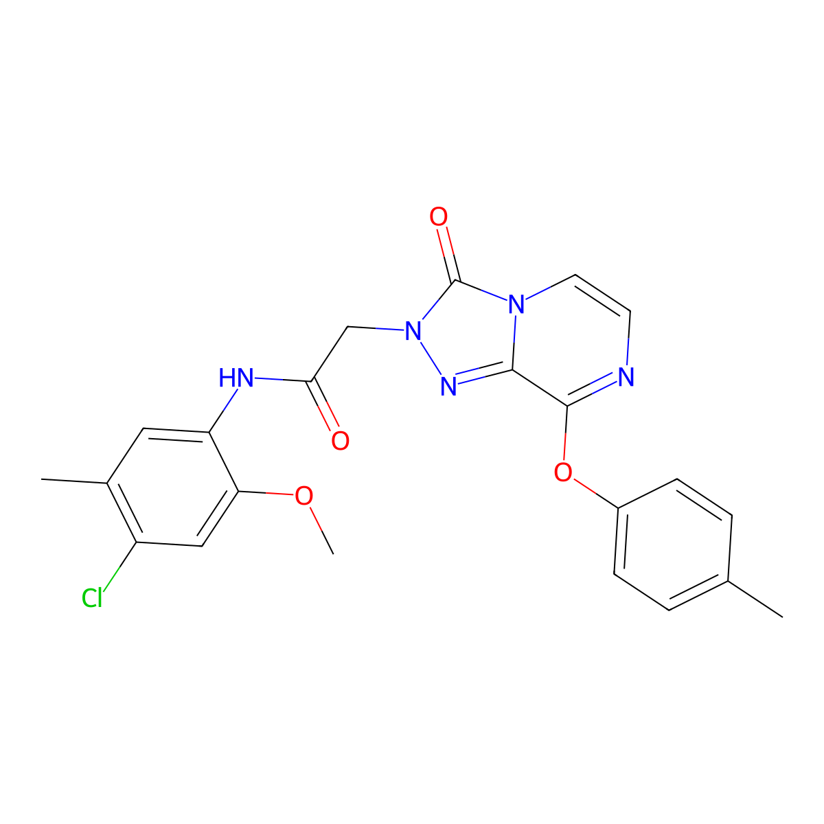 N-(4-chloro-2-methoxy-5-methylphenyl)-2-(3-oxo-8-(p-tolyloxy)-[1,2,4]triazolo[4,3-a]pyrazin-2(3H)-yl)acetamide molecular structure, CAS 1115959-79-9
