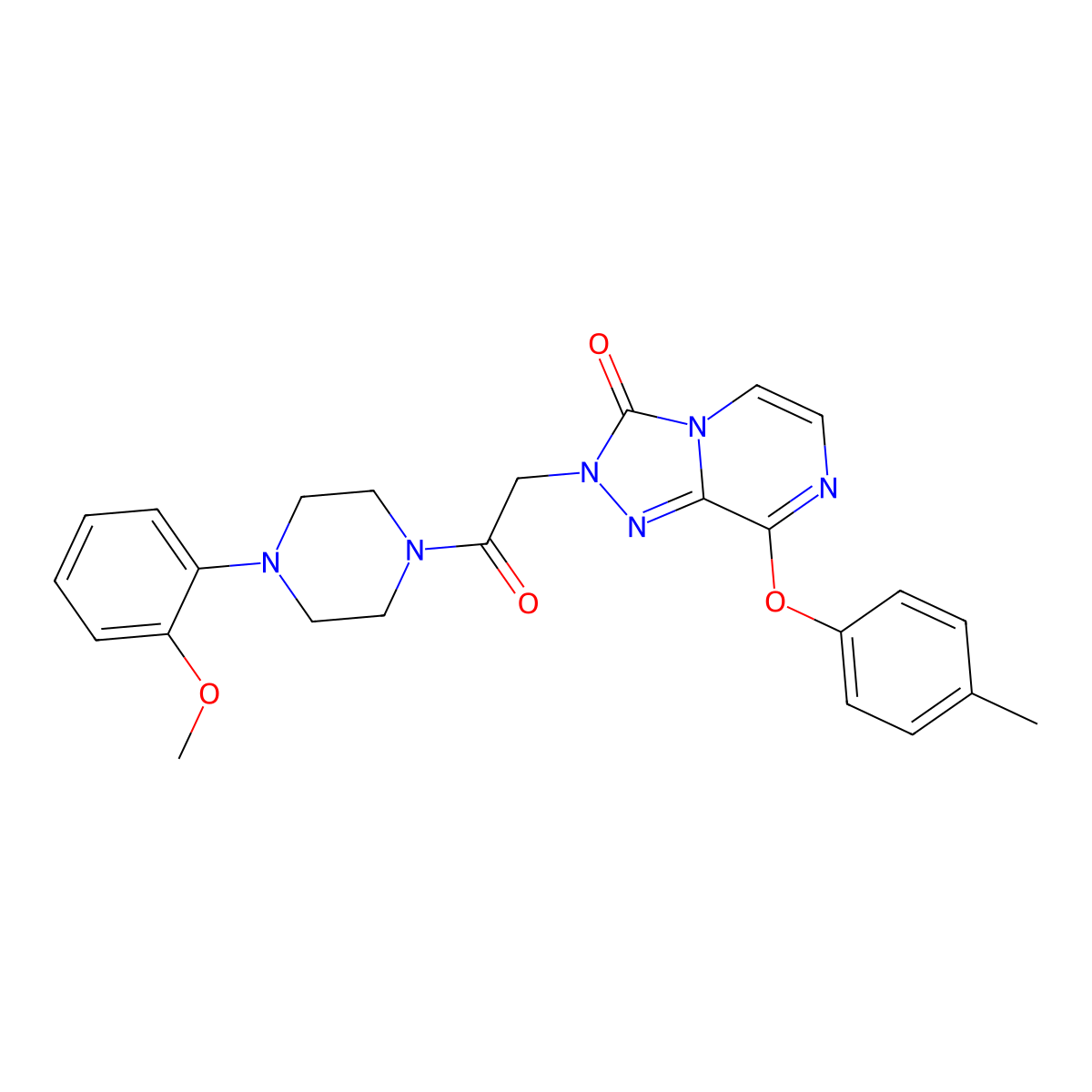 2-{2-[4-(2-methoxyphenyl)piperazin-1-yl]-2-oxoethyl}-8-(4-methylphenoxy)-2H,3H-[1,2,4]triazolo[4,3-a]pyrazin-3-one molecular structure, CAS 1115959-93-7