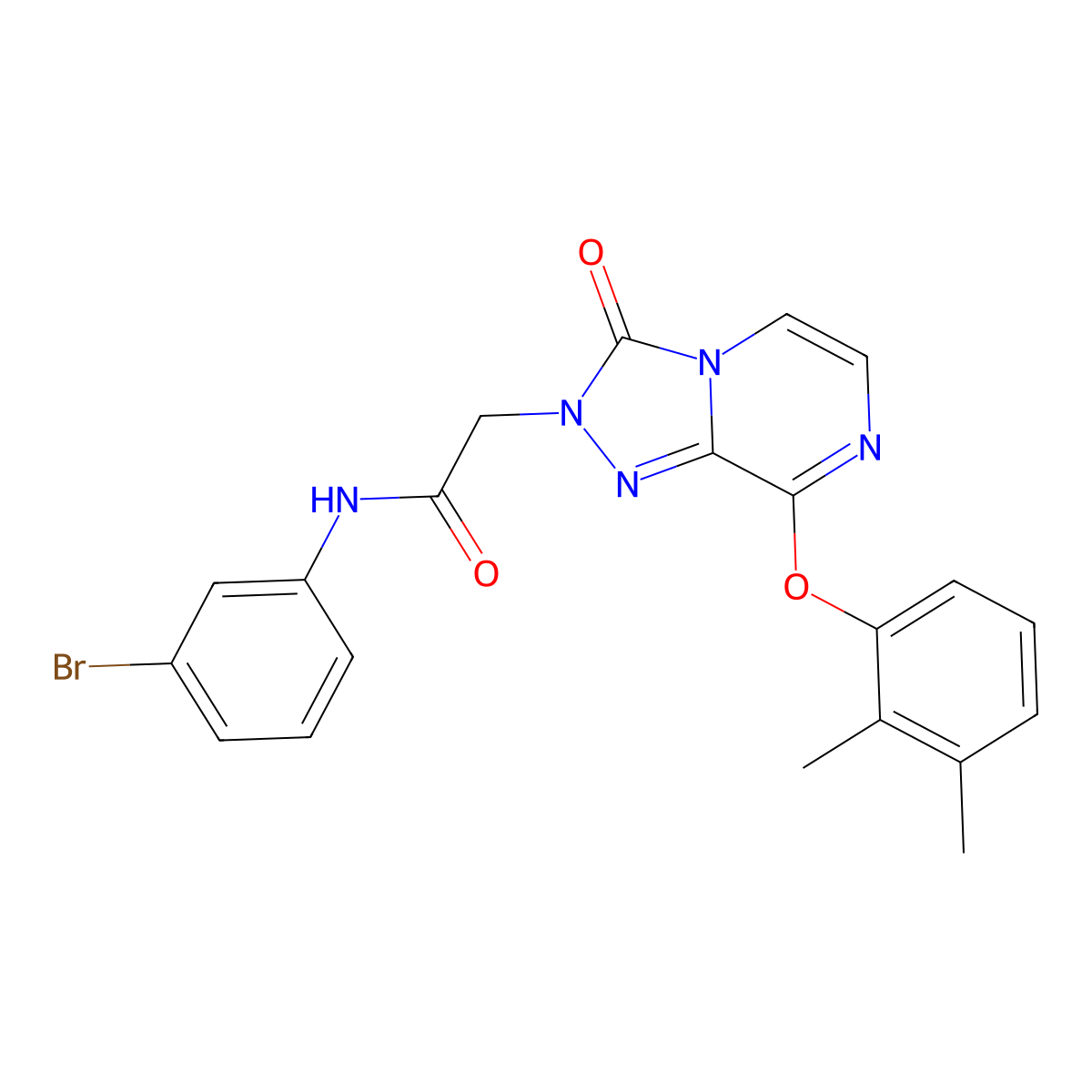 N-(3-bromophenyl)-2-(8-(2,3-dimethylphenoxy)-3-oxo-[1,2,4]triazolo[4,3-a]pyrazin-2(3H)-yl)acetamide molecular structure, CAS 1115960-04-7