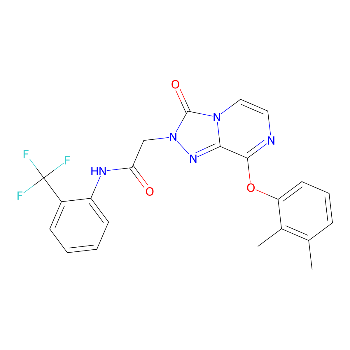 2-[8-(2,3-dimethylphenoxy)-3-oxo-2H,3H-[1,2,4]triazolo[4,3-a]pyrazin-2-yl]-N-[2-(trifluoromethyl)phenyl]acetamide molecular structure, CAS 1115960-06-9