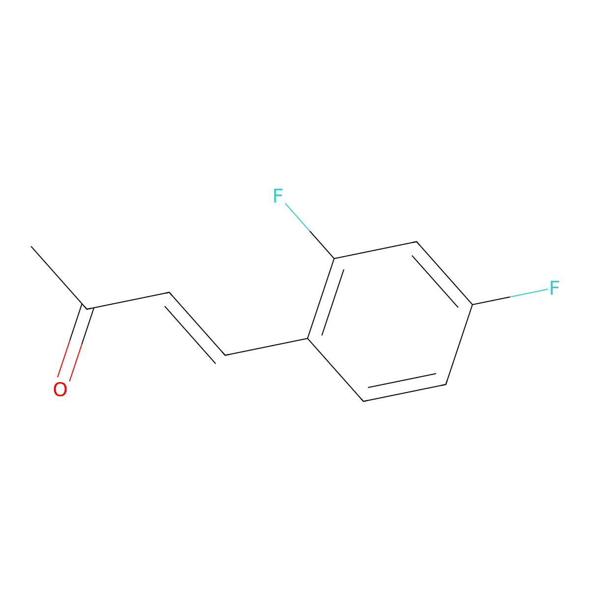 (E)-4-(2,4-difluorophenyl)but-3-en-2-one molecular structure, CAS 1115962-39-4