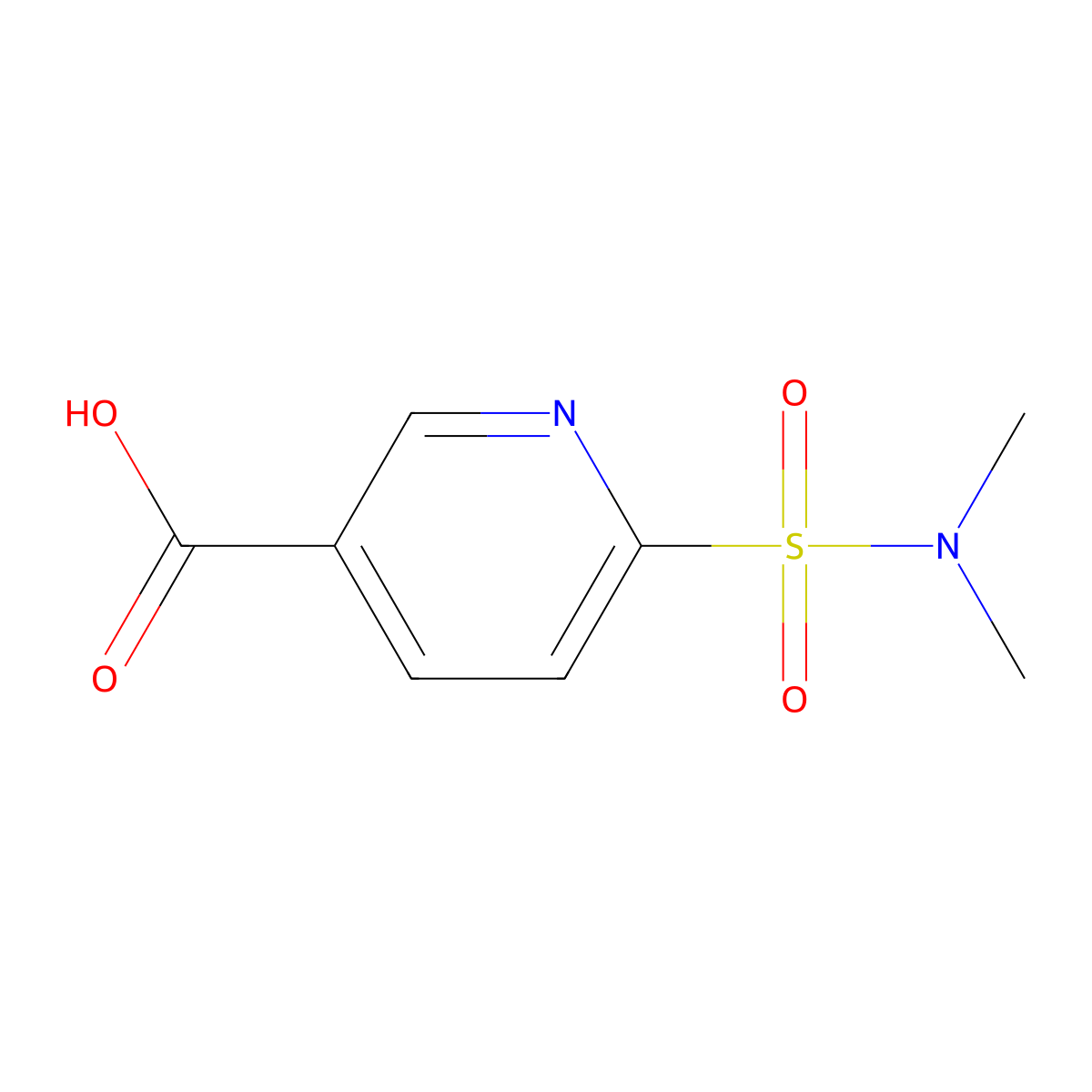 6-(Dimethylsulfamoyl)pyridine-3-carboxylic acid molecular structure, CAS 1115962-75-8