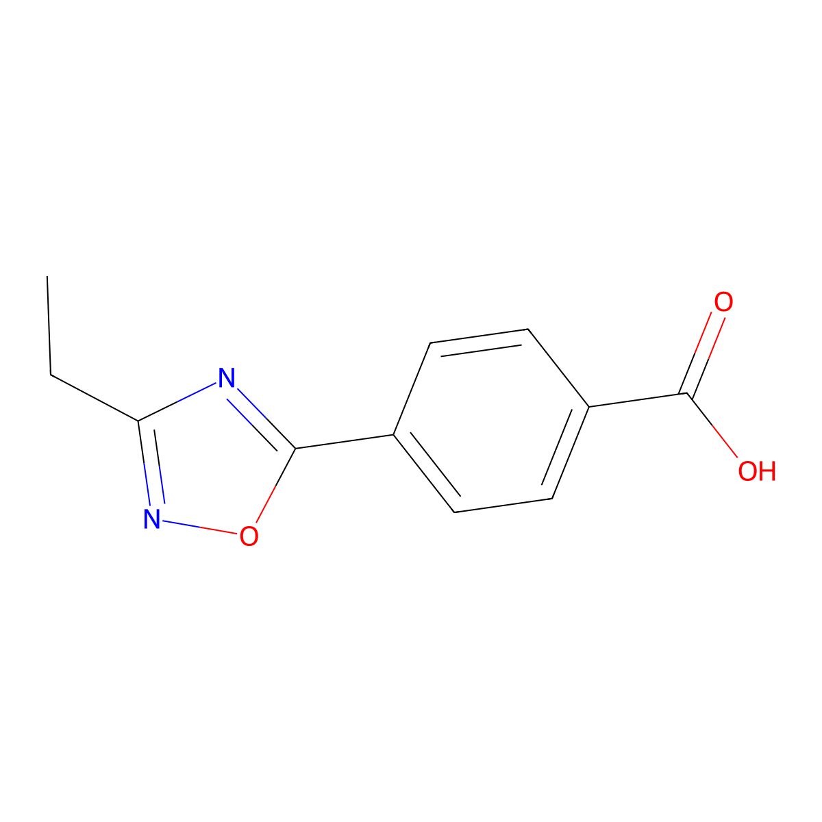 4-(3-Ethyl-1,2,4-oxadiazol-5-YL)benzoic acid molecular structure, CAS 1115963-72-8