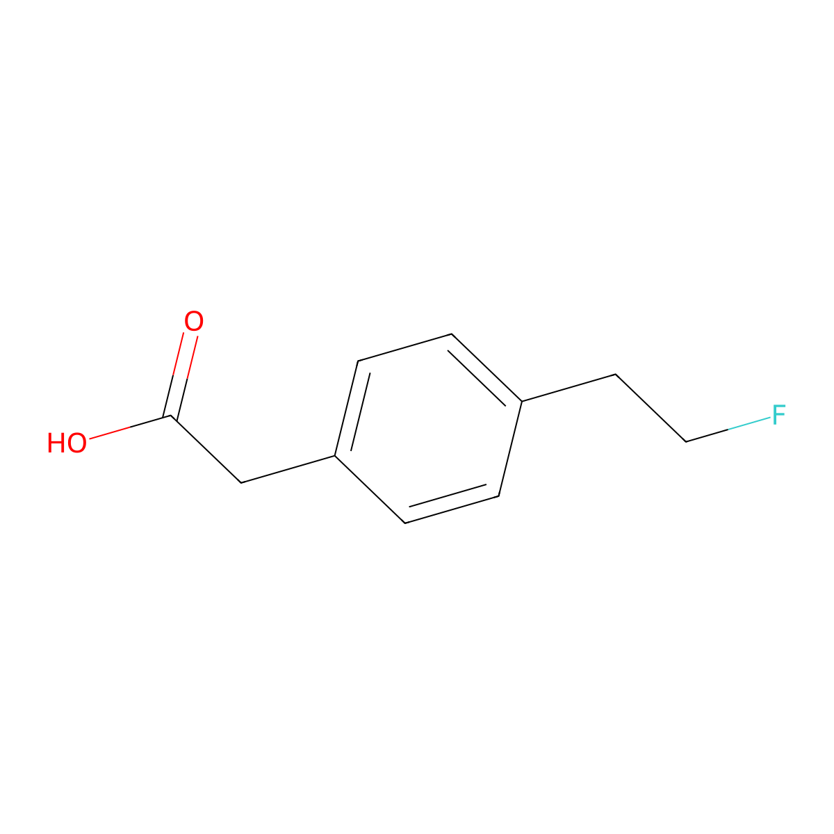 2-(4-(2-Fluoroethyl)phenyl)acetic acid molecular structure, CAS 1115986-98-5