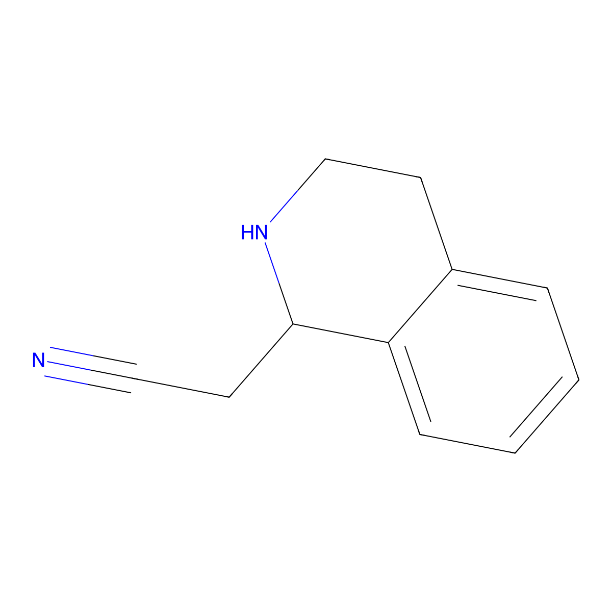 (1,2,3,4-Tetrahydroisoquinolin-1-yl)acetonitrile molecular structure, CAS 111599-07-6