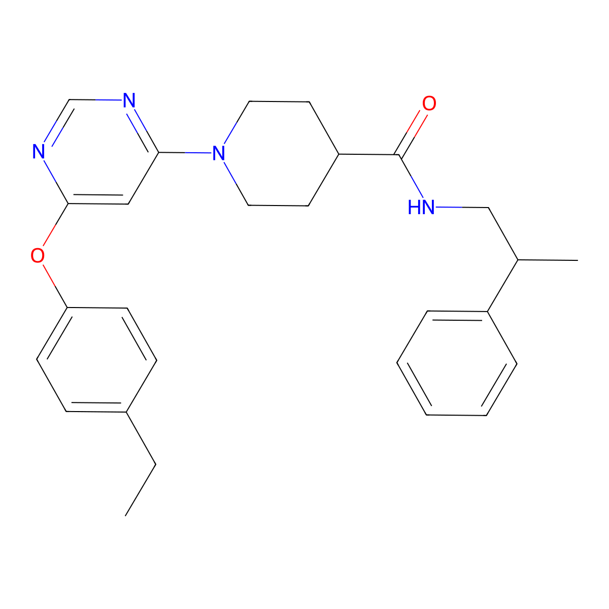 1-[6-(4-ethylphenoxy)pyrimidin-4-yl]-N-(2-phenylpropyl)piperidine-4-carboxamide molecular structure, CAS 1115999-15-9