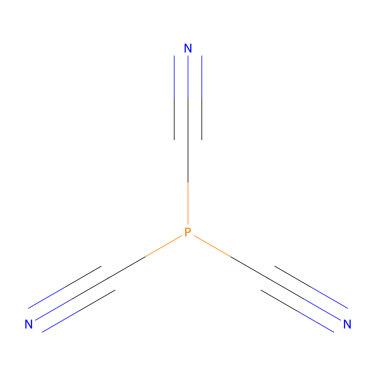 Tricyanophosphine molecular structure, CAS 1116-01-4