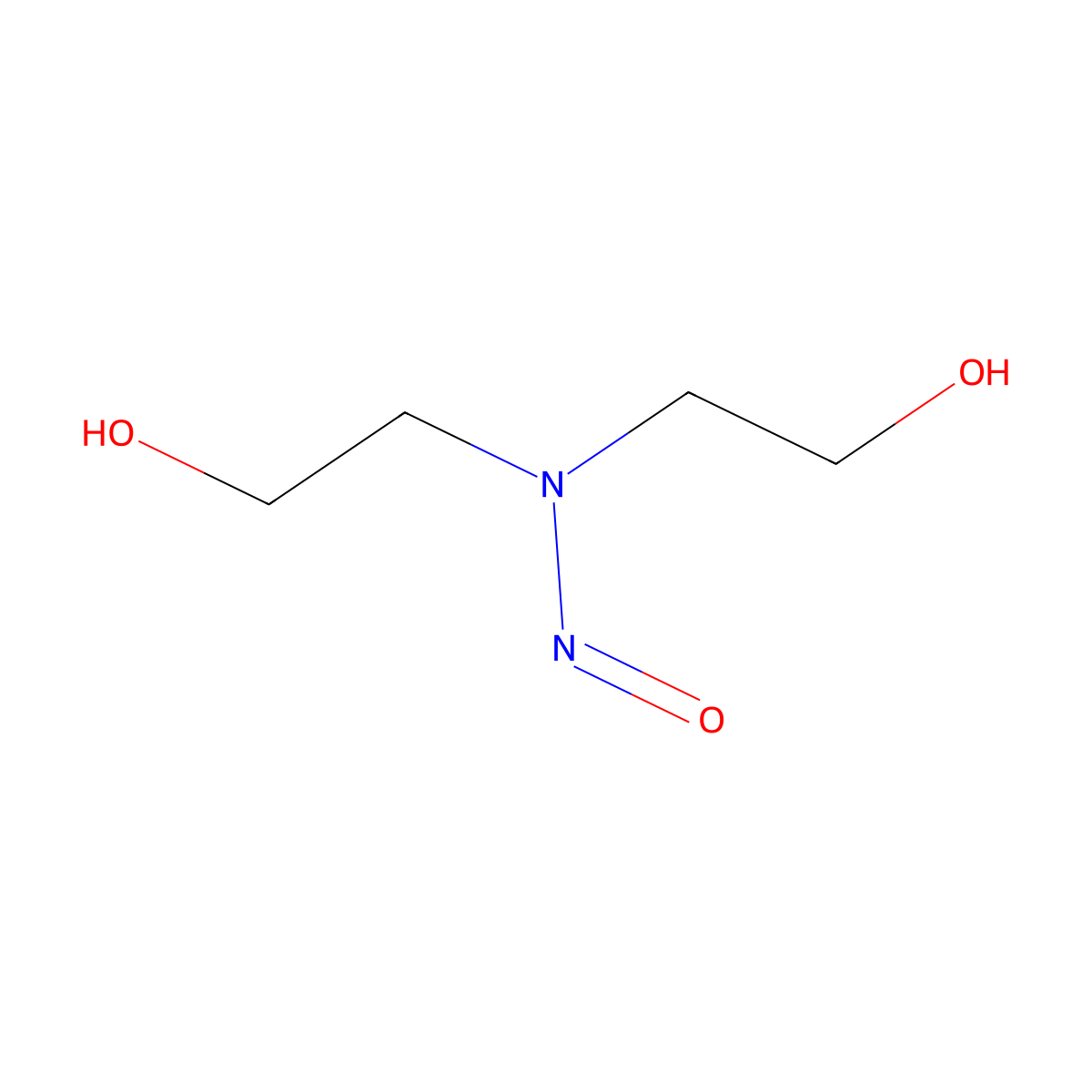 N-Nitrosodiethanolamine molecular structure, CAS 1116-54-7