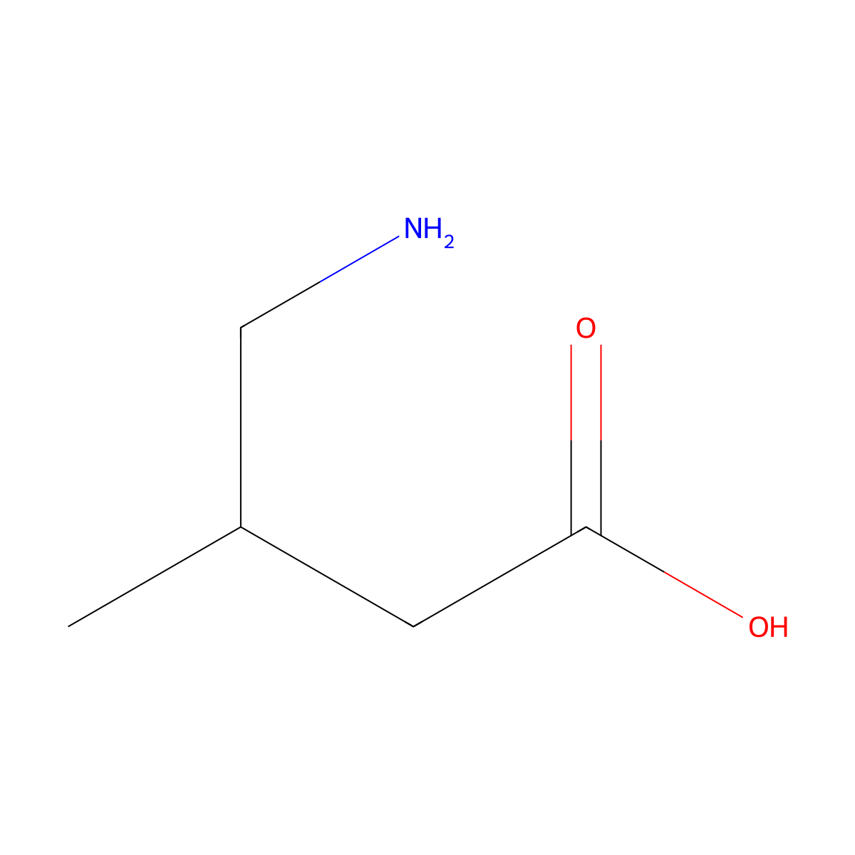 Butanoic acid, 4-amino-3-methyl-, (R)- molecular structure, CAS 1116-92-3