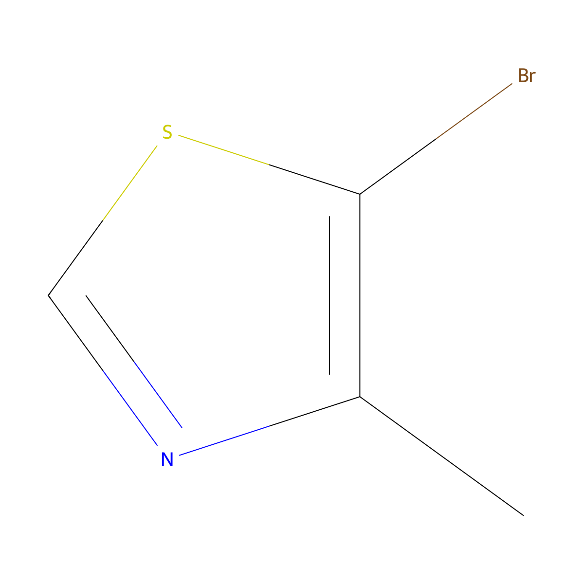 5-Bromo-4-methyl-1,3-thiazole molecular structure, CAS 111600-83-0