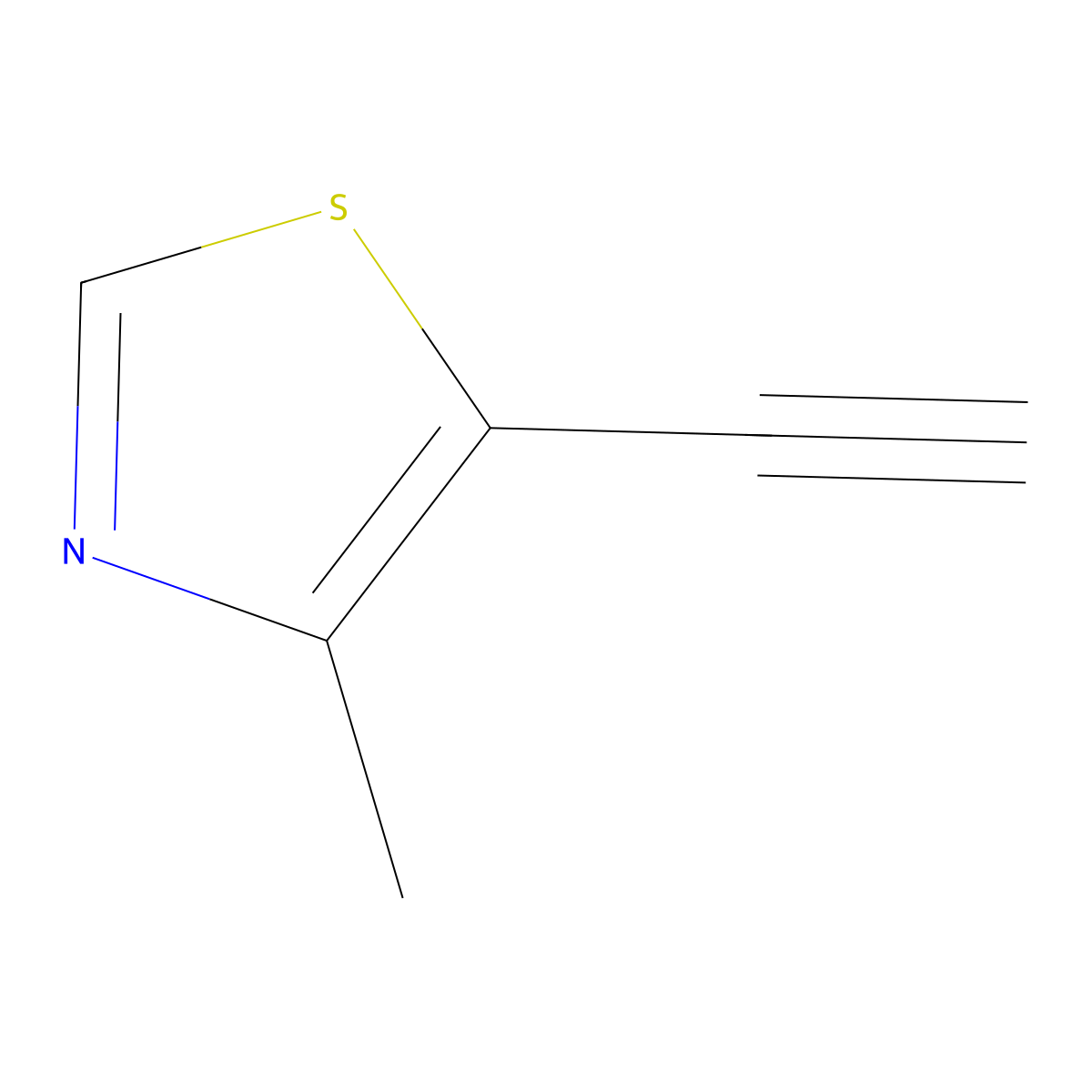 5-Ethynyl-4-methylthiazole molecular structure, CAS 111600-93-2