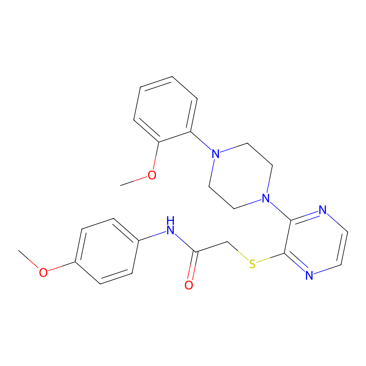 N-(4-methoxyphenyl)-2-({3-[4-(2-methoxyphenyl)piperazin-1-yl]pyrazin-2-yl}sulfanyl)acetamide molecular structure, CAS 1116007-33-0