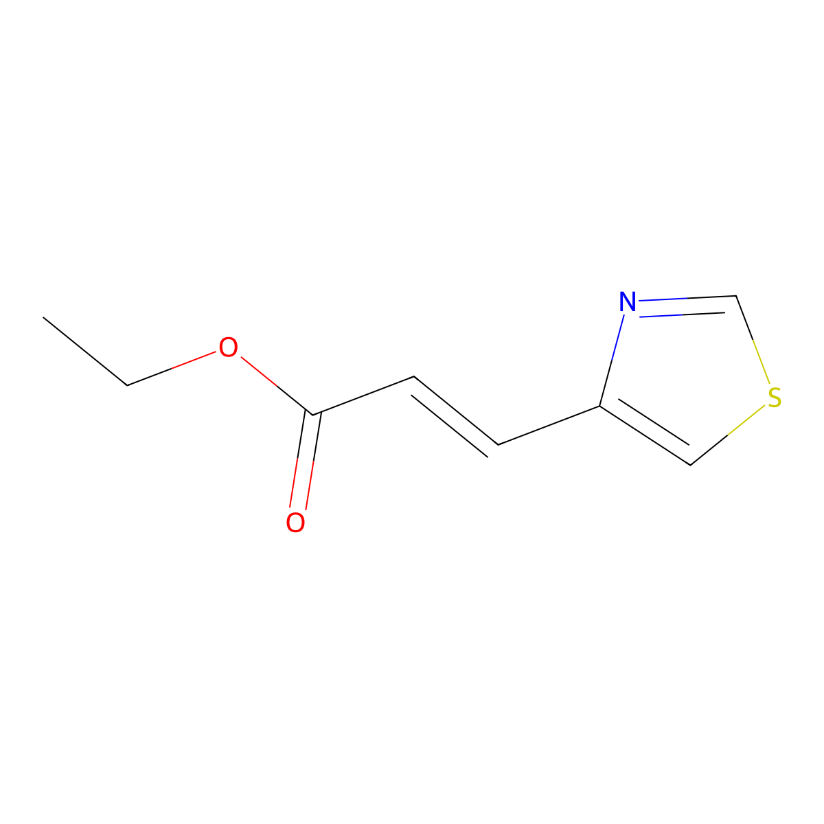 (E)-Ethyl 3-(thiazol-4-yl)acrylate molecular structure, CAS 111601-00-4
