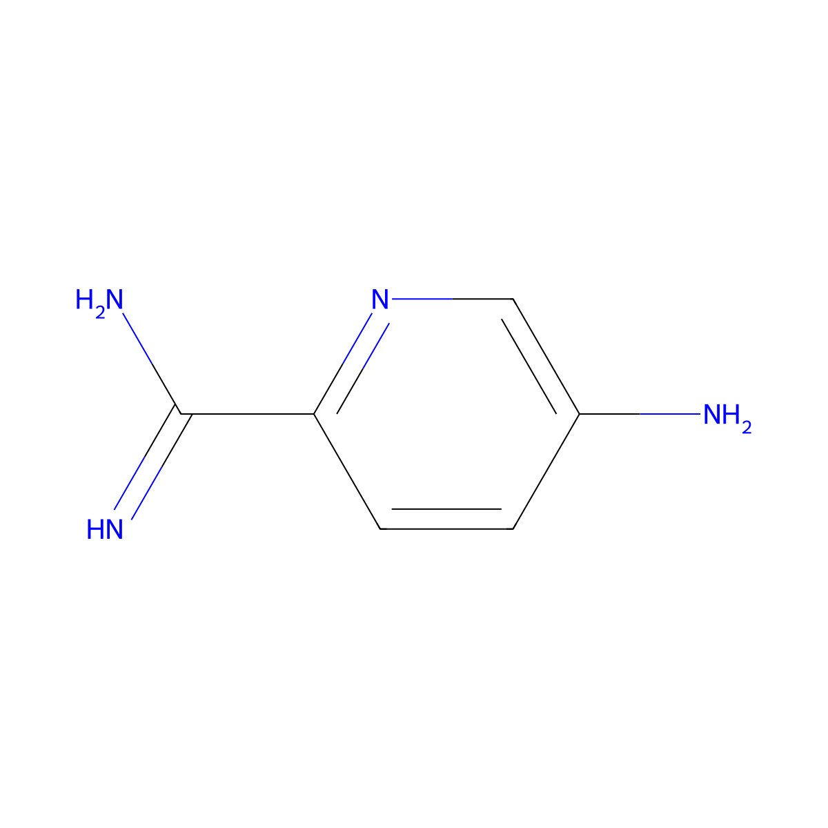 5-Aminopyridine-2-carboxamidine molecular structure, CAS 1116016-00-2