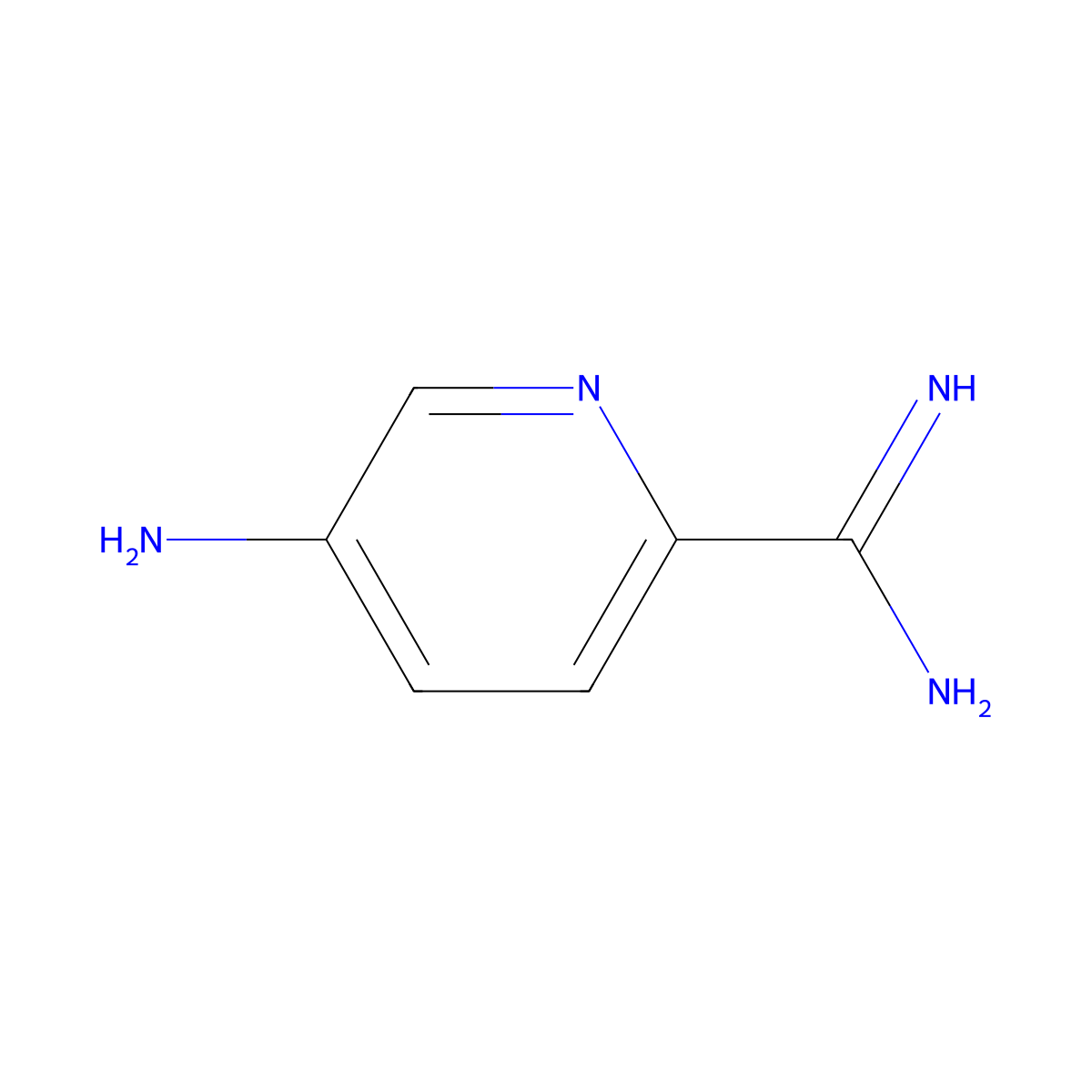 5-Aminopyridine-2-carboxamidine molecular structure, CAS 1116016-00-2