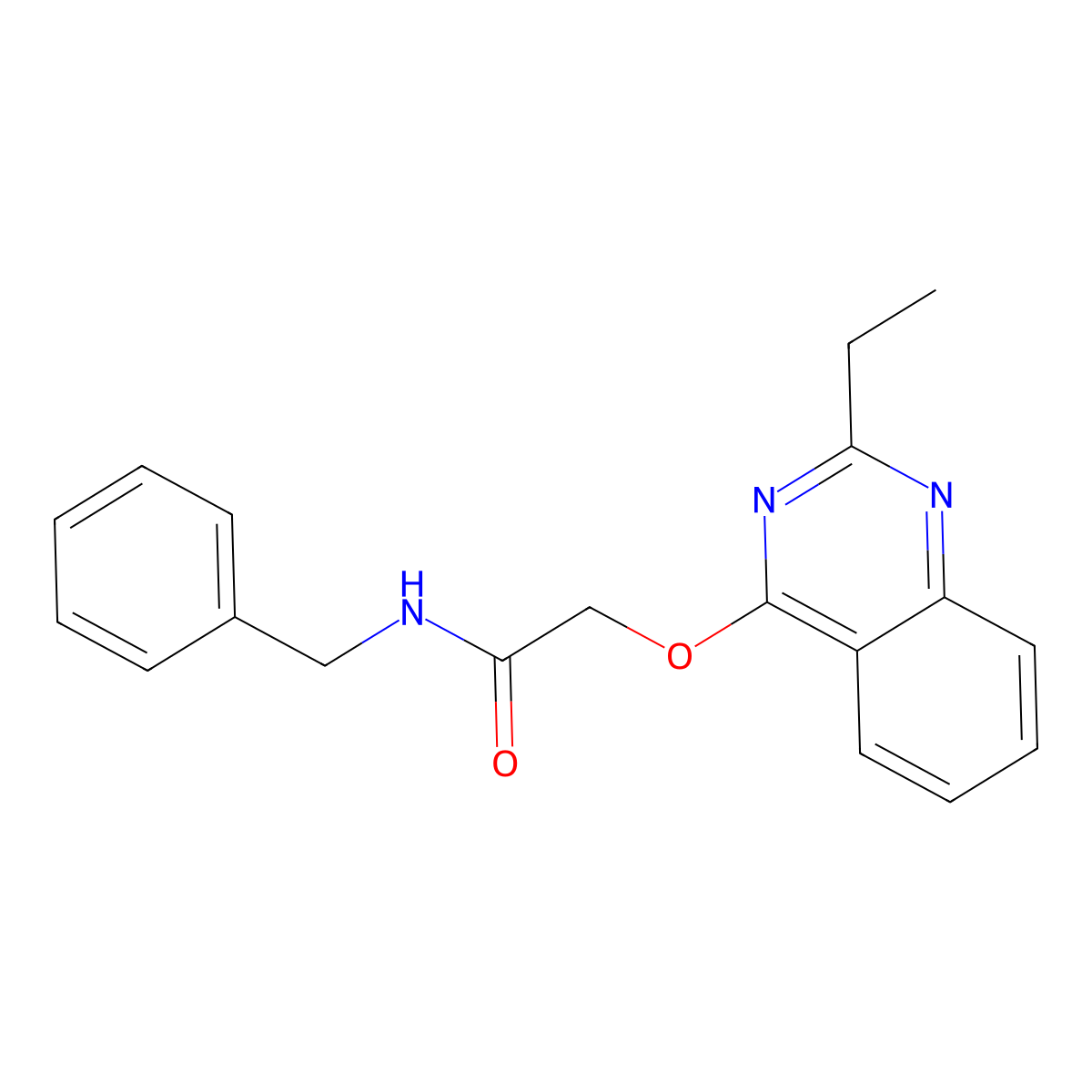 N-benzyl-2-[(2-ethylquinazolin-4-yl)oxy]acetamide molecular structure, CAS 1116017-28-7