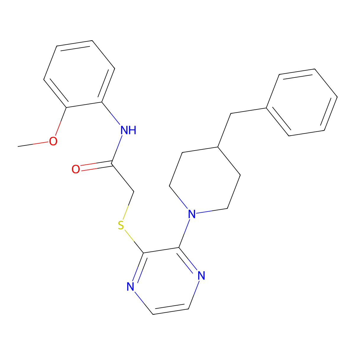2-{[3-(4-benzylpiperidin-1-yl)pyrazin-2-yl]sulfanyl}-N-(2-methoxyphenyl)acetamide molecular structure, CAS 1116038-02-8