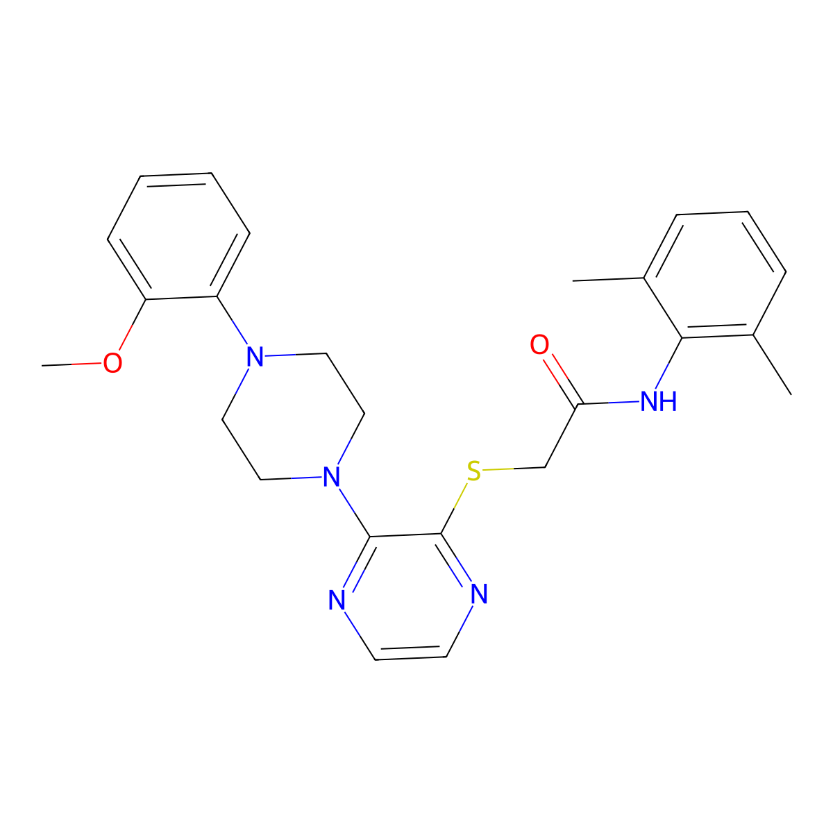 N-(2,6-dimethylphenyl)-2-({3-[4-(2-methoxyphenyl)piperazin-1-yl]pyrazin-2-yl}sulfanyl)acetamide molecular structure, CAS 1116038-17-5