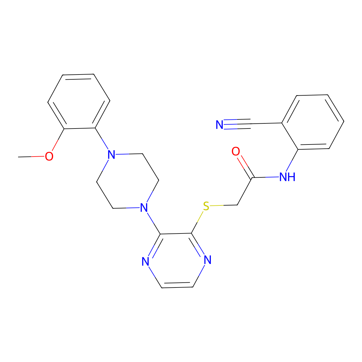 N-(2-cyanophenyl)-2-({3-[4-(2-methoxyphenyl)piperazin-1-yl]pyrazin-2-yl}sulfanyl)acetamide molecular structure, CAS 1116038-25-5