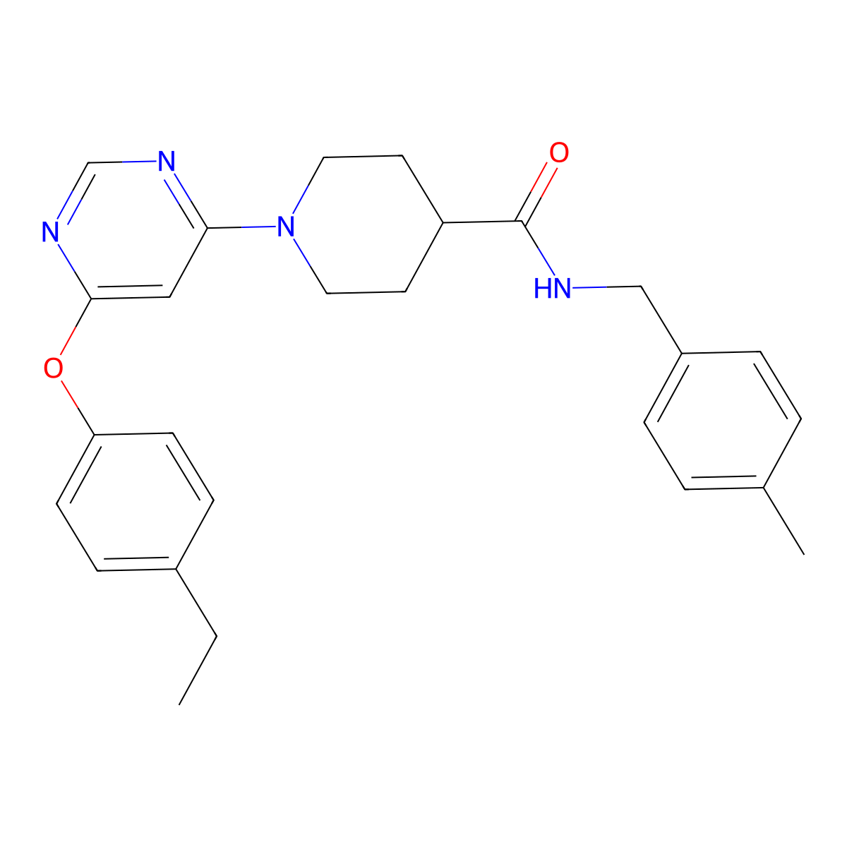 1-[6-(4-ethylphenoxy)pyrimidin-4-yl]-N-(4-methylbenzyl)piperidine-4-carboxamide molecular structure, CAS 1116045-19-2