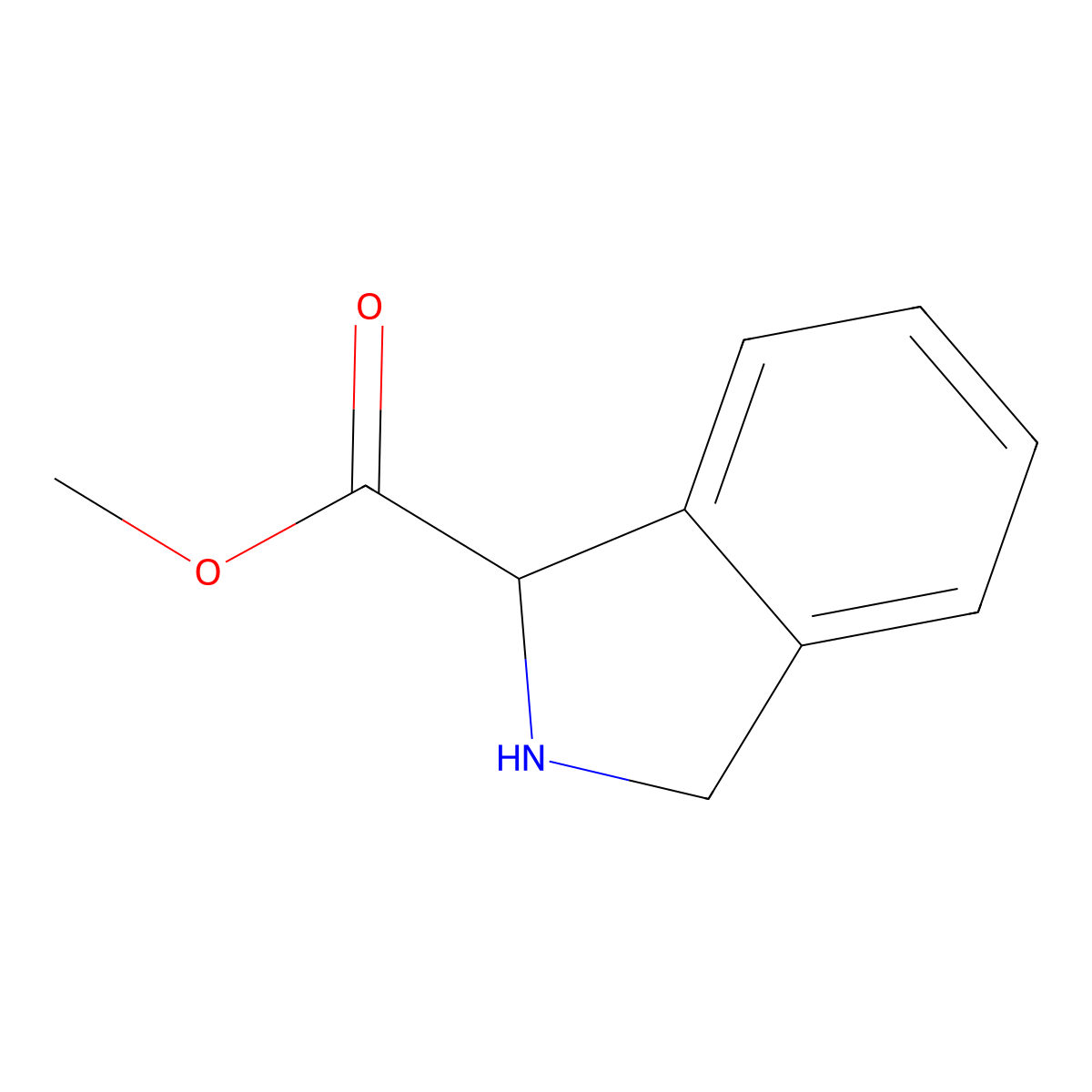 Methyl 2,3-dihydro-1H-isoindole-1-carboxylate molecular structure, CAS 111605-85-7