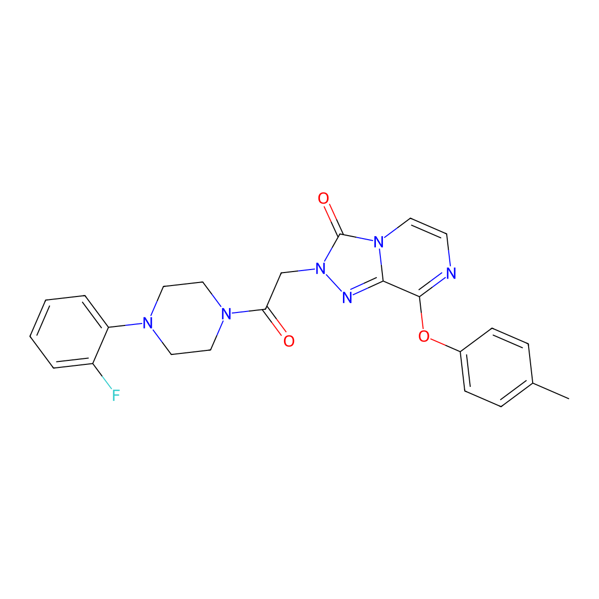 2-(2-(4-(2-fluorophenyl)piperazin-1-yl)-2-oxoethyl)-8-(p-tolyloxy)-[1,2,4]triazolo[4,3-a]pyrazin-3(2H)-one molecular structure, CAS 1116060-90-2