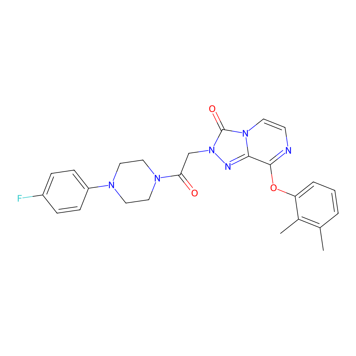 N-(2-chloro-4-fluorobenzyl)-1-(3-phenoxypyrazin-2-yl)piperidine-4-carboxamide molecular structure, CAS 1116060-99-1