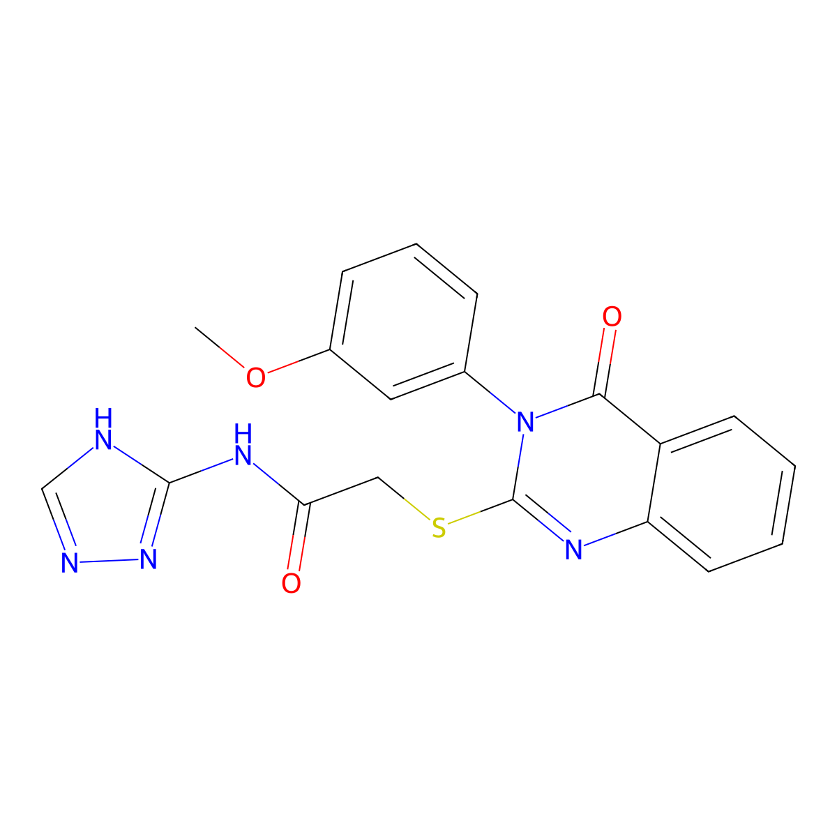 2-{[3-(3-methoxyphenyl)-4-oxo-3,4-dihydroquinazolin-2-yl]sulfanyl}-N-(4H-1,2,4-triazol-3-yl)acetamide molecular structure, CAS 1116071-37-4