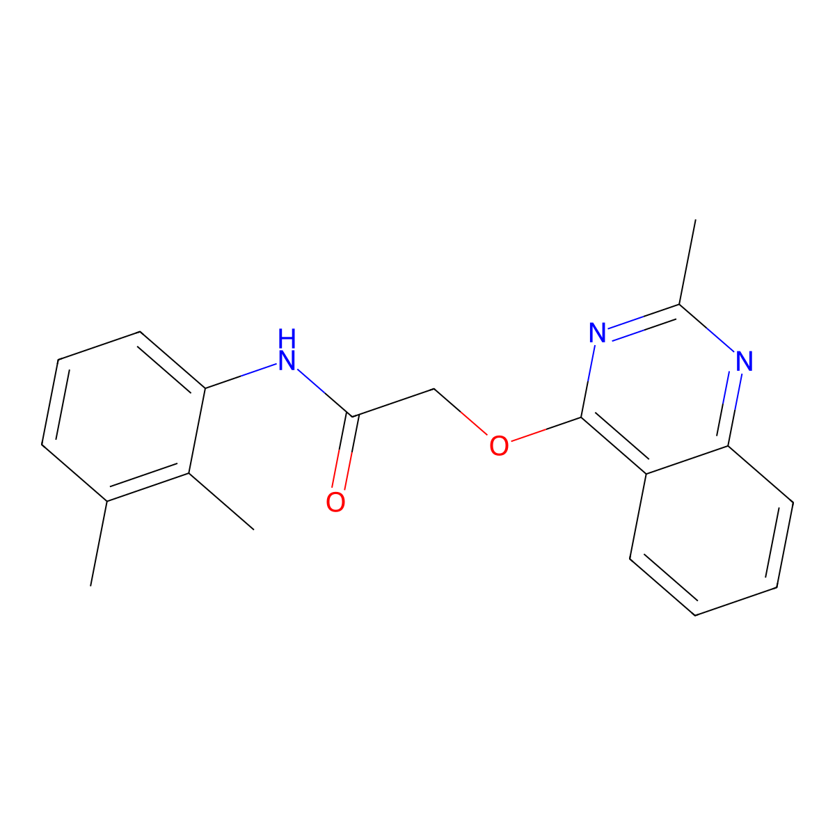 N-(2,3-dimethylphenyl)-2-[(2-methylquinazolin-4-yl)oxy]acetamide molecular structure, CAS 1116082-27-9