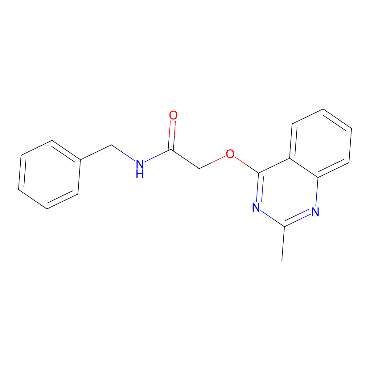N-benzyl-2-[(2-methylquinazolin-4-yl)oxy]acetamide molecular structure, CAS 1116082-35-9