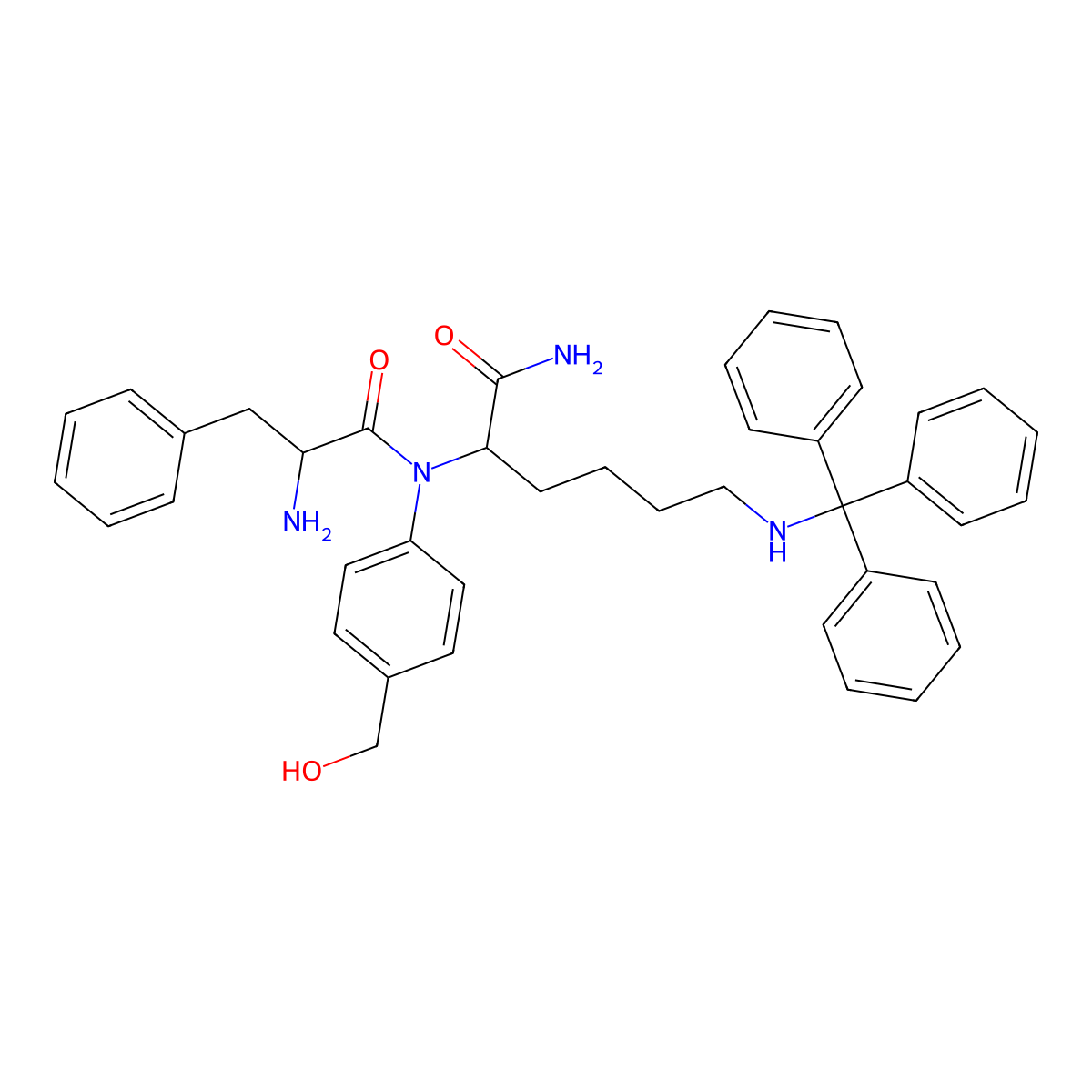 Phe-Lys(Trt)-PAB molecular structure, CAS 1116085-99-4