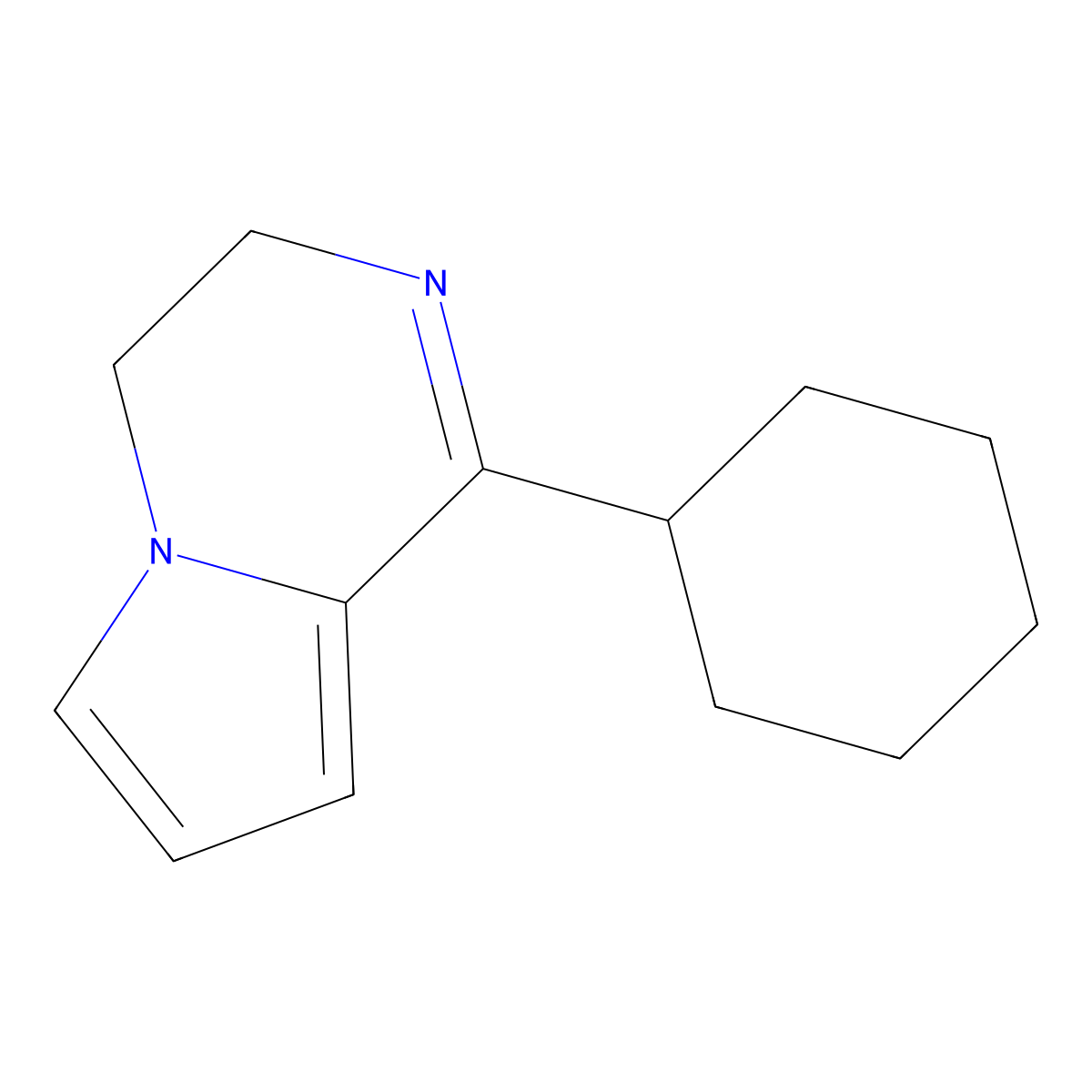 1-Cyclohexyl-3,4-dihydropyrrolo[1,2-a]pyrazine molecular structure, CAS 111609-53-1