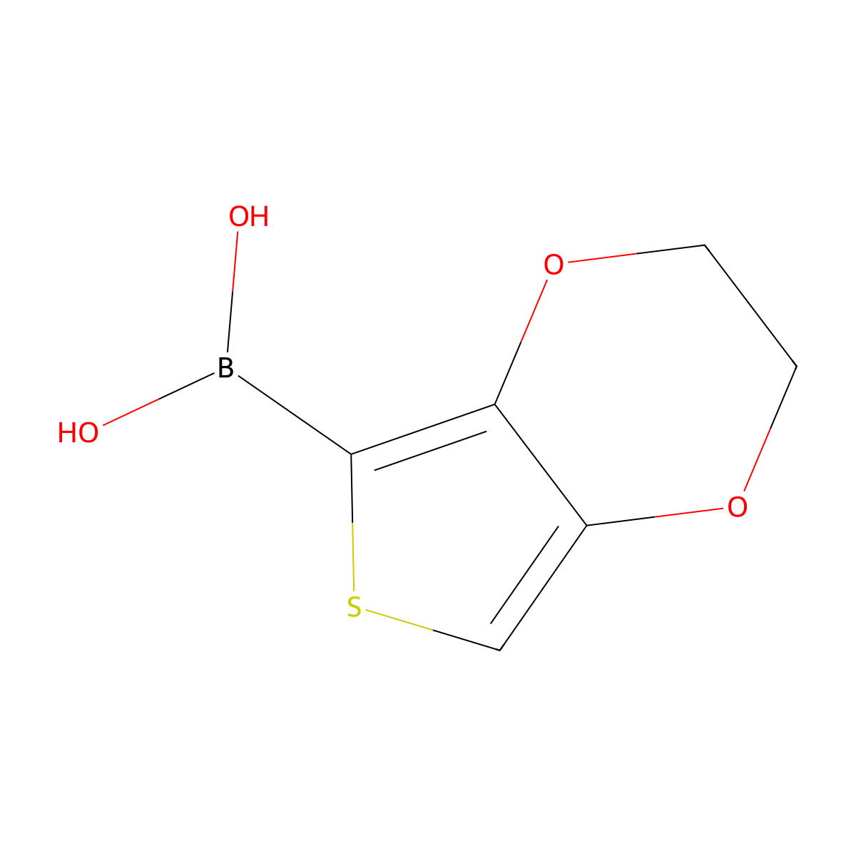2,3-Dihydrothieno[3,4-b][1,4]dioxin-5-ylboronic acid molecular structure, CAS 1116093-39-0