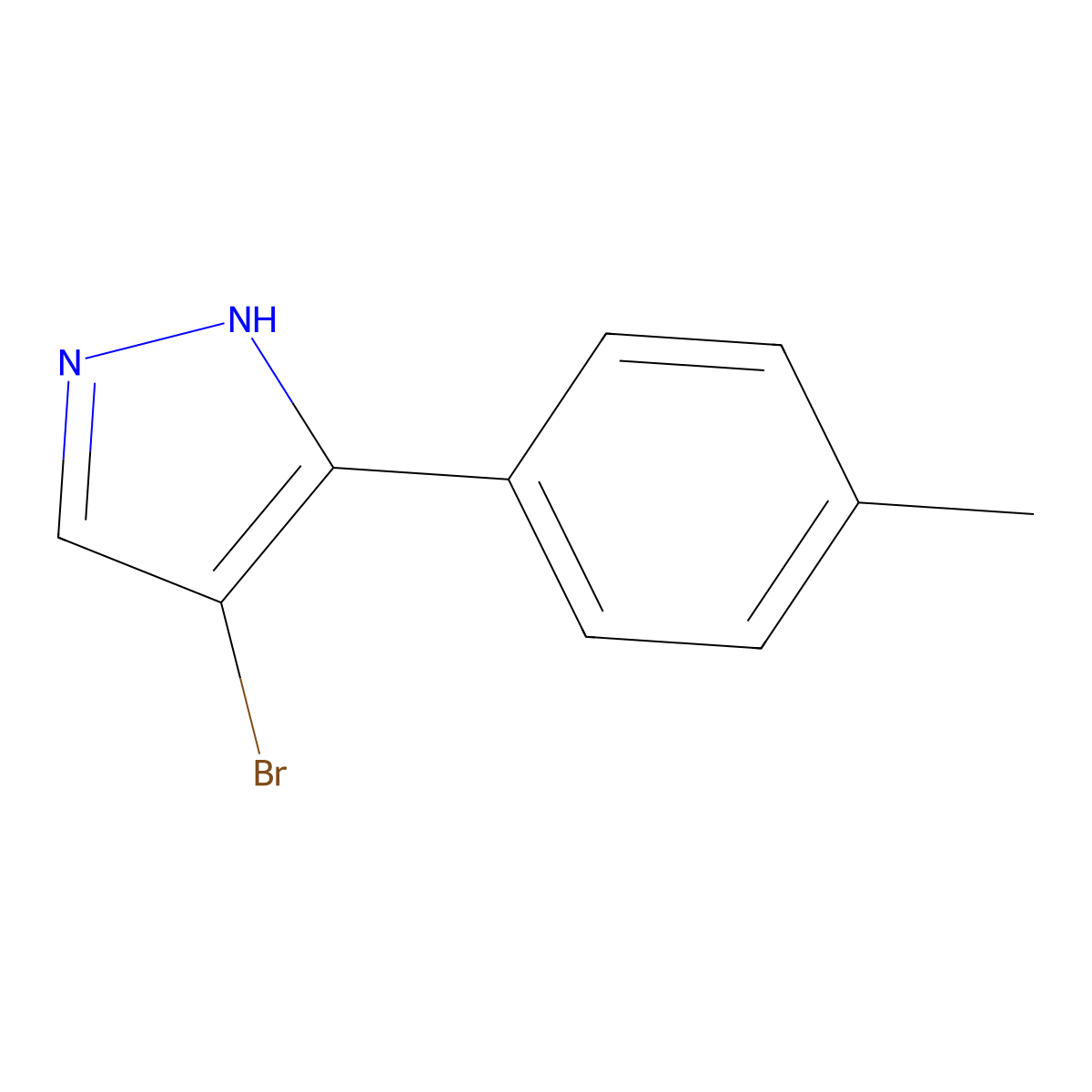 4-Bromo-5-(p-tolyl)-1H-pyrazole molecular structure, CAS 1116093-45-8
