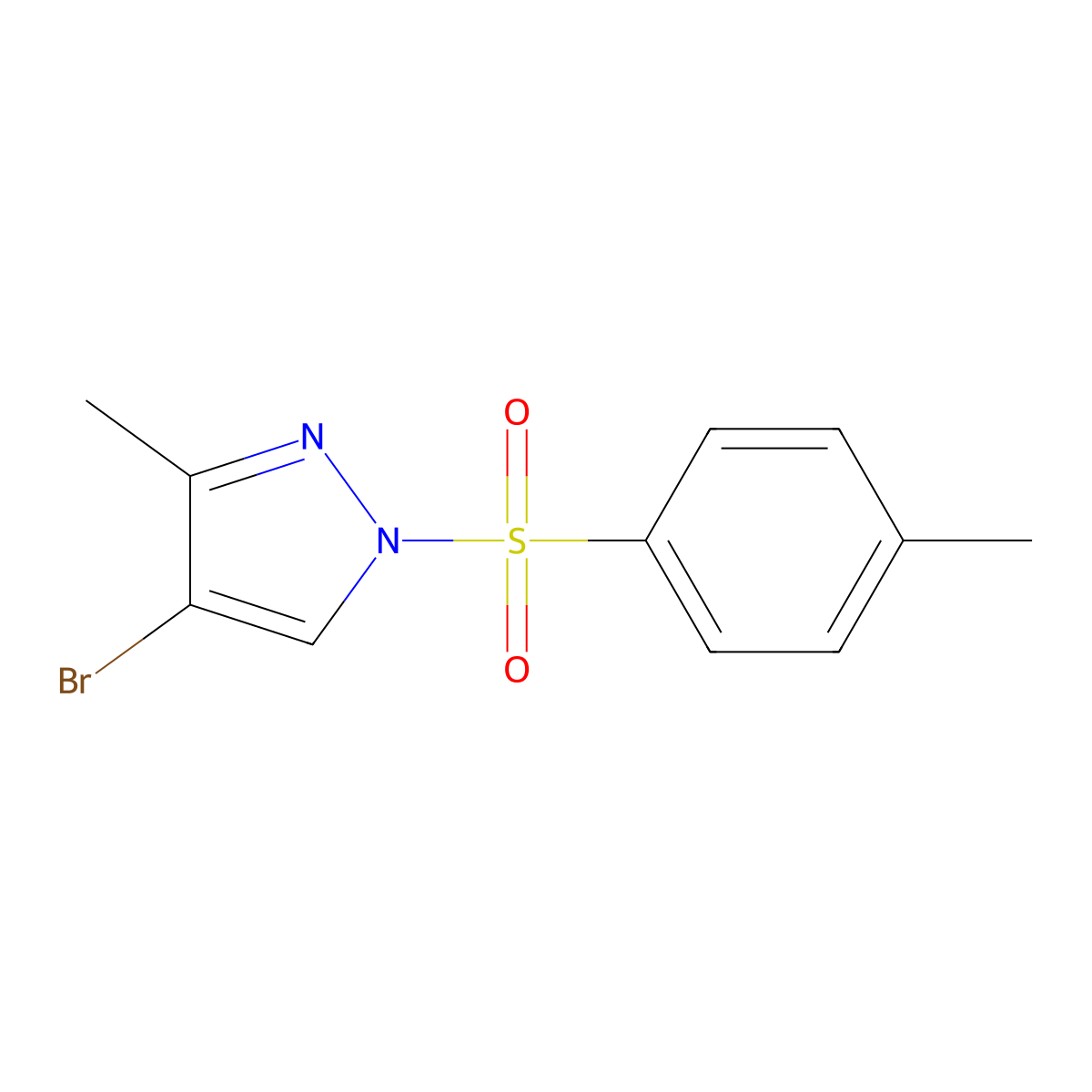 4-Bromo-3-methyl-1-tosyl-1H-pyrazole molecular structure, CAS 1116093-49-2
