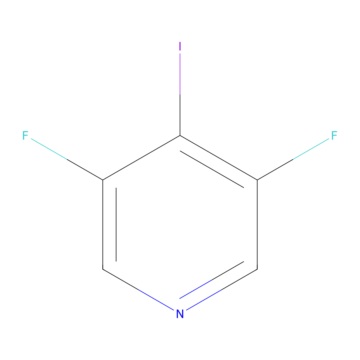 3,5-Difluoro-4-iodopyridine molecular structure, CAS 1116099-07-0