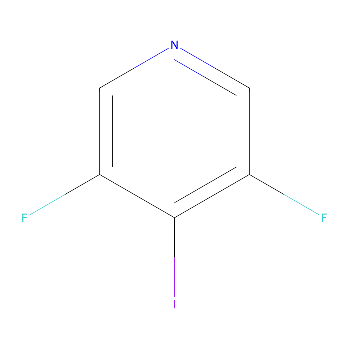 3,5-Difluoro-4-iodopyridine molecular structure, CAS 1116099-07-0