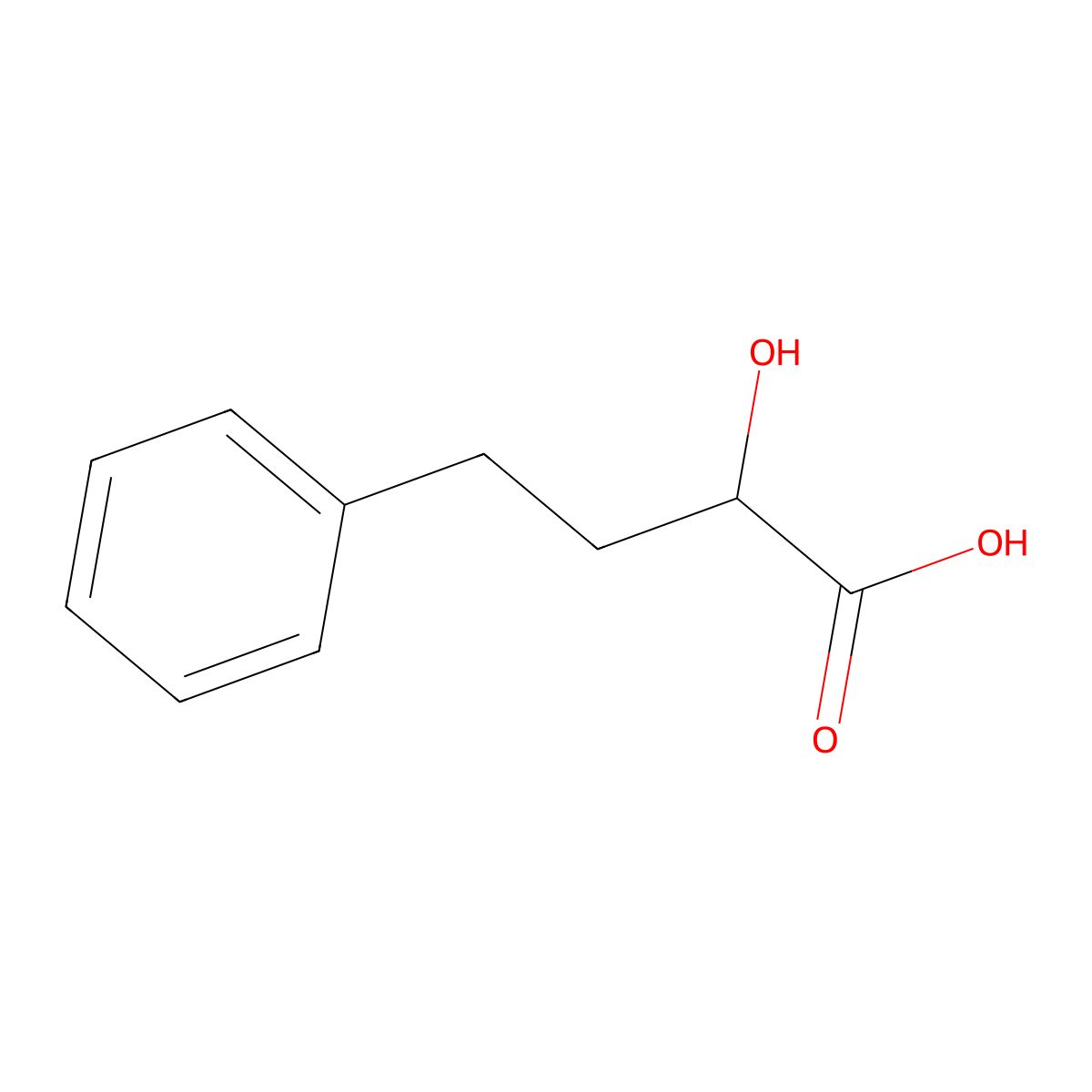 2-Hydroxy-4-phenylbutyric acid molecular structure, CAS 111611-91-7